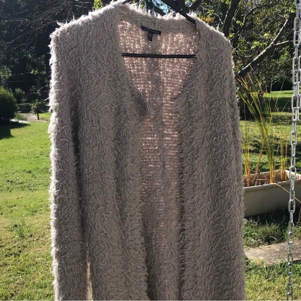 EILEEN Fisher Faux Furry Cuddly Jacket poly-blend - Picture 1 of 5